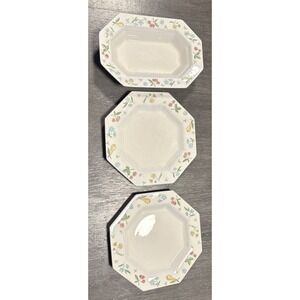 Independence Ironstone 3 PCS OLD ORCHARD 2 Salad Plate 1 Serving Bowl VTG Japan